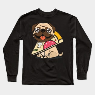 Pug Pizza!! Long Sleeve T-Shirt